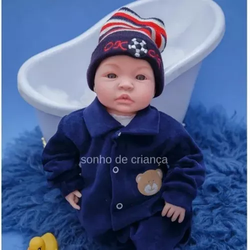 Bebê Reborn Menino Realista Frete Grátis 43cm Envio Rápido