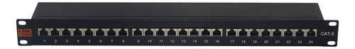 Linkmade 24-rj45 Cat6 Ftp Sftp Blindado Patchpanel 1u Certif