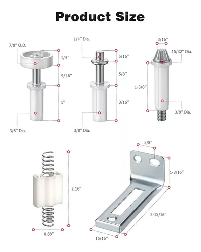 Herrajes para puertas plegables, 16 Uds., pieza de repuesto duradera para  herrajes para puertas de armario plegables