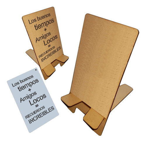 Imagen 1 de 3 de Pack 10 Porta Celular Fibrofacil Dia Del Amigo Deco Stencil