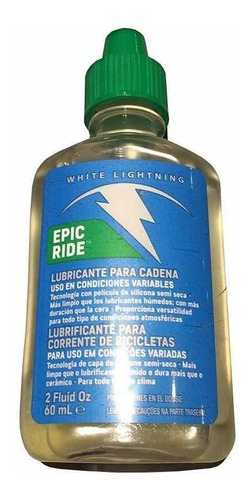 Lubricante Aceite White Lightning Epic Ride 2 Oz - Palermo 