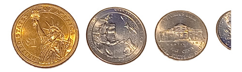 Moneda De Estados Unidos 1 Dolar 25 / 10 / 5 / 1 Centavos