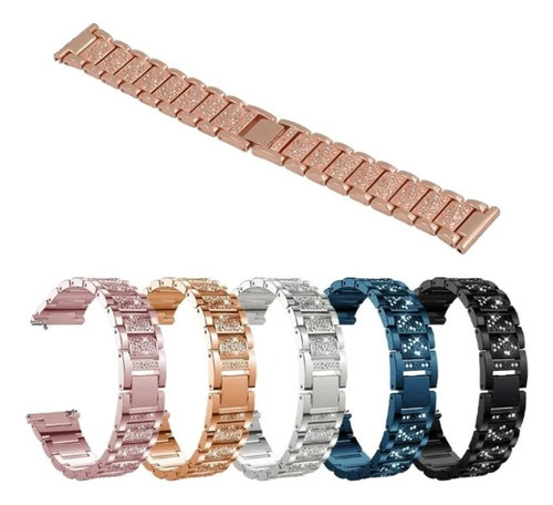 Pulseira De 22mm Aço Inox Joia Para Relógio E Smartwatch Cor Prata