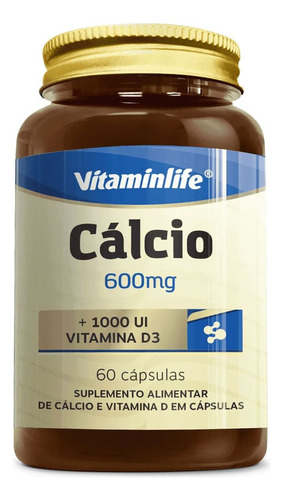 Calcio Y Vitamina D3 1000ui (60 Cápsulas) Vitaminlife