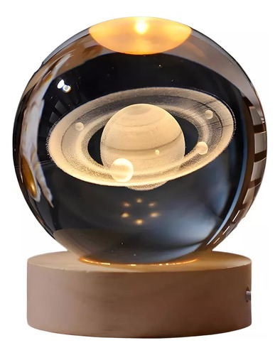 Esfera Con Diseño 3d Mini Lámpara Luz Led Para Dormitorio