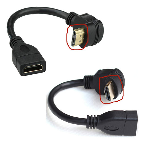 Bluwee - Cable Alargador Hdmi Macho A Hembra (2 Unidades, 90