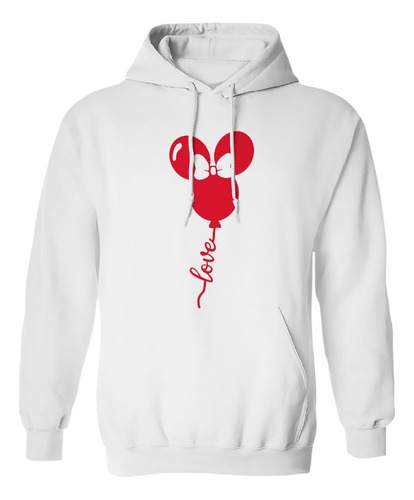 Sudadera Con Gorro Minnie Mouse Globo Rojo Love