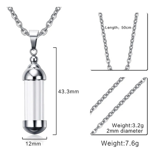 6x Recipiente De Vidrio De Acero Inoxidable Sólido Tubo