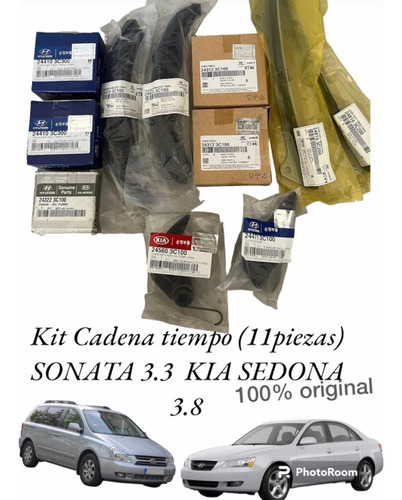 Kit Cadena Tiempo (11 Piezas)sonata 3.3 Y Kia Sedona 3.8