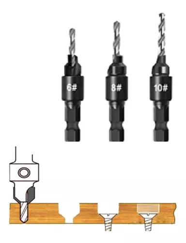 Brocas Avellanadoras P/ Madera Set De 4 Piezas Uyustools