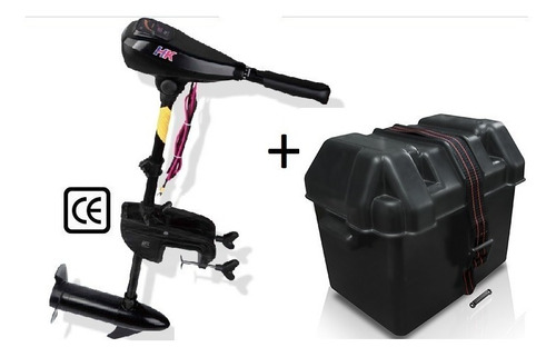 Imagen 1 de 5 de Motor Eléctrico Fuera De Borda Hk 86l+ Porta Bateria 75a