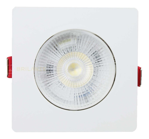 Spot Dicroica Led Smd 7w Quadrado Sanca Gesso Embutir Bivolt