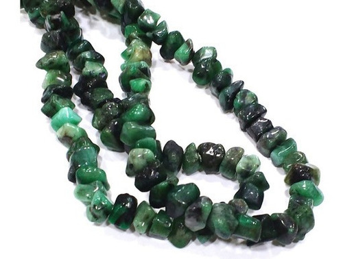 Colar Fio De Esmeralda Canga 95cm Pedra Brasileira Natural