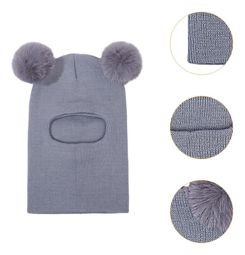 Gorro De Invierno Para Bebé Con Doble Pompón, Gorro Y