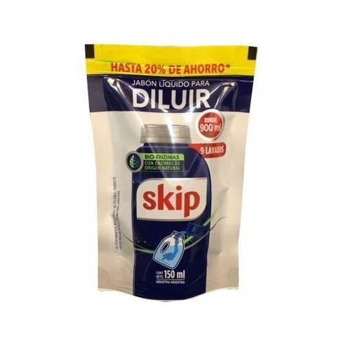 Jabon Skip Liquido Para Diluir 150 Ml Pack 6 Unidades