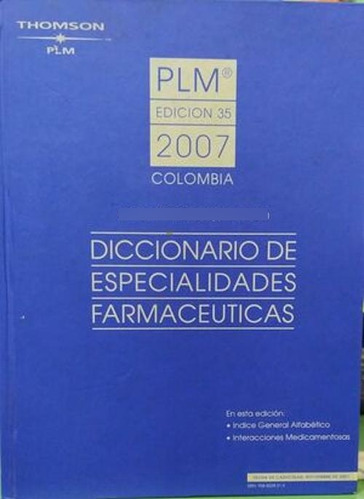 Libro Diccionario De Especialidades Farmacéuticas