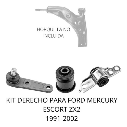 Kit Bujes Y Rotula Derecha Ford Mercury Escort Zx2 1991-2002