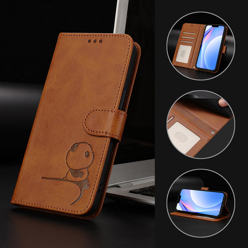 Funda Tipo Cartera Con Temática De Panda Para Cubot Note 40/p50/a10/a20/a30/max 5, Cierre Magnético, 3 Ranuras Para Tarjetas, A Prueba De Golpes