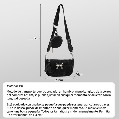 Bolsos Para Mujer Crossbody Bandolera Dama Corbata De Moño