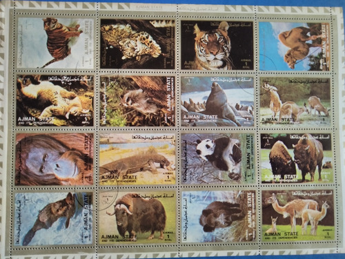 Estampilla Antiguas De Emiratos Árabes Unidos Animales X 16 (Usado)