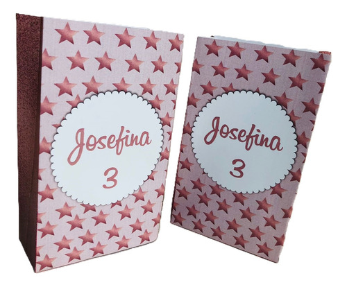 Bolsas Golosineras Personalizadas X 25 Estrellas Gold Rose