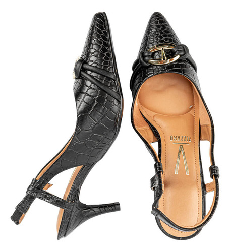 Zapatos De Vestir Mujer Vizzano 1185-1340 1185-1340 Np/croco