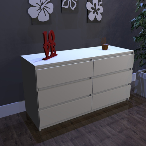 Imagen 2 de 2 de Chifonier Cajonera Comoda 140x50x75 Moderna Minimalista