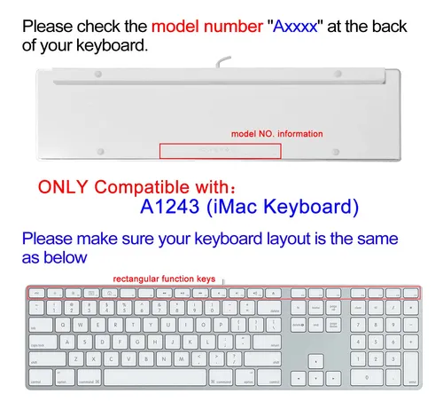 Funda De Silicona Para Teclado Apple iMac A1243 Flores