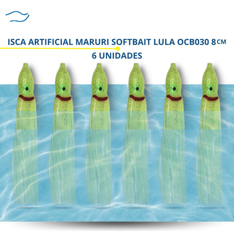 Isca Pesca Artificial Lula Maruri Robalo Pesca Corrico Kit 6