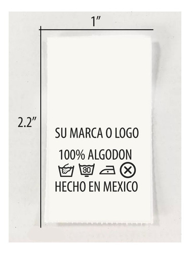 Etiquetas Para Ropa De Pellón Para Imprimir Tu Mismo 1000pz. | Envío gratis