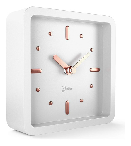 Driini Modern Mid Century Desk & Shelf Clock (oro Rosa Blanc