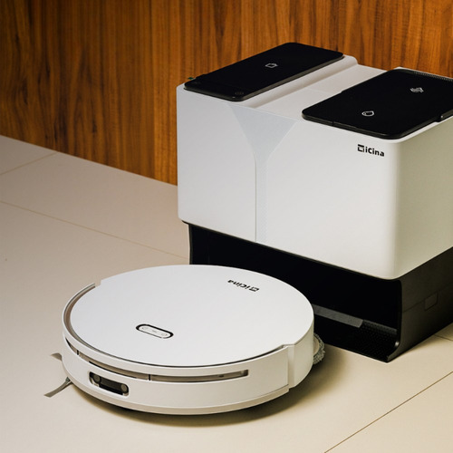 Robô Aspirador Inteligente Botman4 iCina Aspira Varre Passa Pano Autolimpante