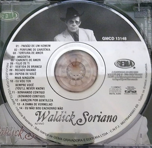 Cd Waldick Soriano Ao Vivo (Usado)