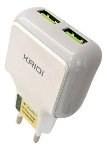 Kit Carregador Kaidi 2.4a Compatível Com iPhone - Kd-605a Cor Branco