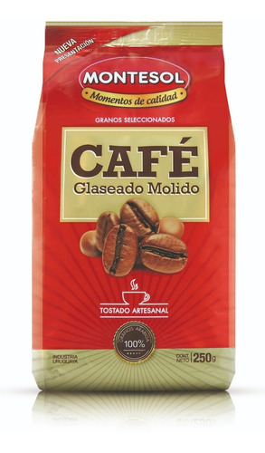 Cafe Glaseado Molido Montesol 250g Tostado Artesanal