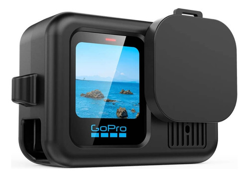 Capa Silicone Gopro Hero 13 Black E Tampa Lente Cor: Preto