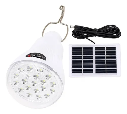Ampolleta 10w Solar + Panel 7 Horas De Luz + Usb