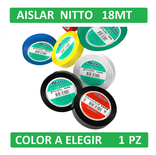 Cinta De Aislar Colores 19mm X 18mt Nitto No.21 (1pz)