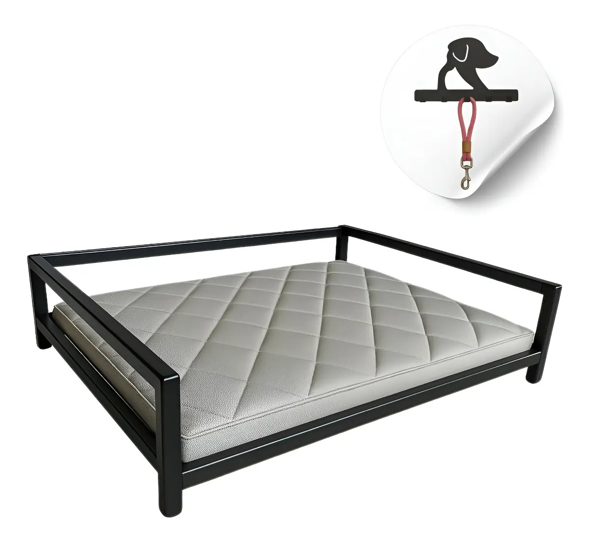 Caminha Pet Almofada 70cm Estilo Industrial + Cor Linho
