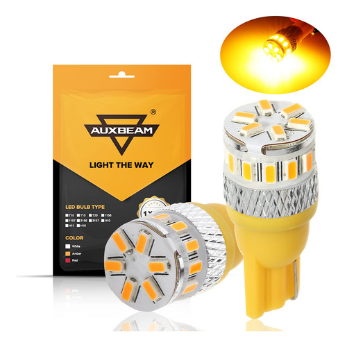 Auxbeam 194 T10 Bombillas Led Amber, Canbus Gratis, No Polar