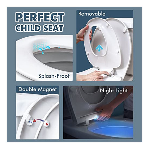 Asiento De Inodoro Redondo Con Asiento Integrado Para Ir Al