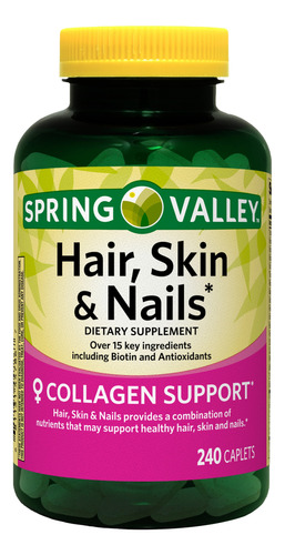 Hair, Skin & Nails 240 Cápsulas Spring Valley