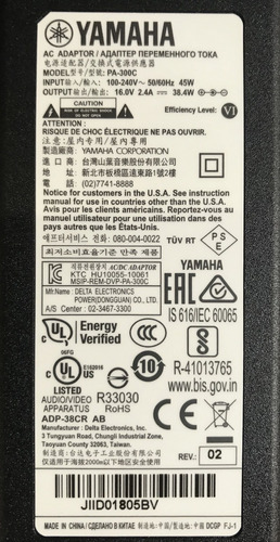 Fuente De Alimentación Para Teclados Yamaha Pa300c Cuotas