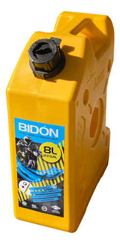 Bidón 8 Lts Chato Gasoil-c/pico-p/moto-lancha Amarillo Ro-an