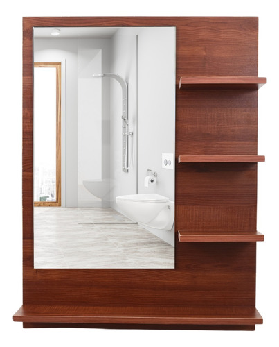 Mueble Organizador Para Baño Con Espejo 80x60 Con Repisas