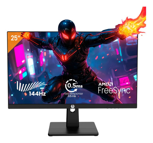 Monitor Gamer Haiz 25'' Ips Fhd 144hz 0.5ms Hdmi Dp Vesa Preto