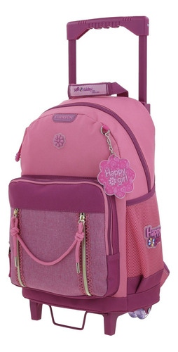Mochila Grande Con Ruedas Fabrica Chenson Hg Happy Girl Tarlait