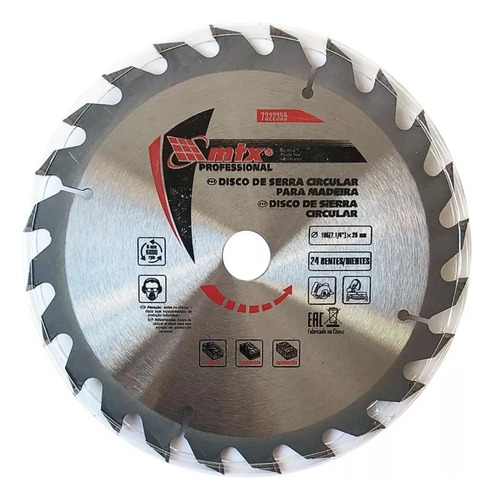 Disco De Serra Circular 230 X 25,4 X 24 Dentes Mtx - 7326555