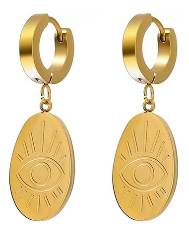 Aretes Chapa Oro 24k, Casual Chic Moda Boho, Regalo