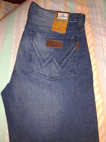 Pantalon Caballero Jeans Azul Wrangler 13mwz Talla 34x32